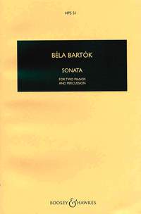 Bartok Sonata (2 Pianos & Perc) Mini Score Hps51 Sheet Music Songbook