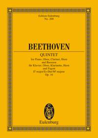 Beethoven Quintet Op16 Eb Piano & Wind Mini Score Sheet Music Songbook
