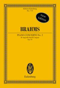 Brahms Piano Concerto No2 Op83 Bb Major Mini Score Sheet Music Songbook