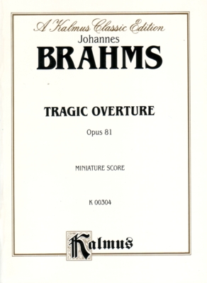 Brahms Tragic Overture Op 81 Mini Score Sheet Music Songbook