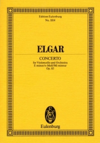 Elgar Concerto For Cello & Orchestra Emin Op 85 Sheet Music Songbook