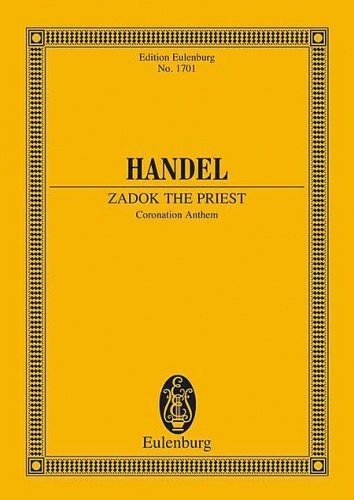 Handel Zadok The Priest Coronation Anthem Sheet Music Songbook