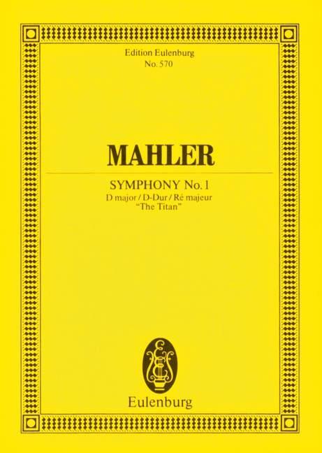 Mahler Symphony No 1 D Major (titan) Ed Redlich Sheet Music Songbook