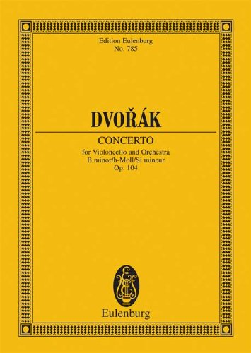 Dvorak Cello Concerto B Min Op104 Mini Score Sheet Music Songbook