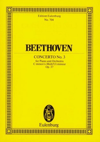 Beethoven Piano Concerto No 3 Cmin Op37 Mini Score Sheet Music Songbook