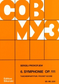 Prokofiev Symphony No 6 Op111 Mini Score Sheet Music Songbook