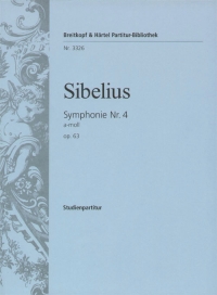 Sibelius Symphony No 4 In Amin Op63 Min Score Sheet Music Songbook
