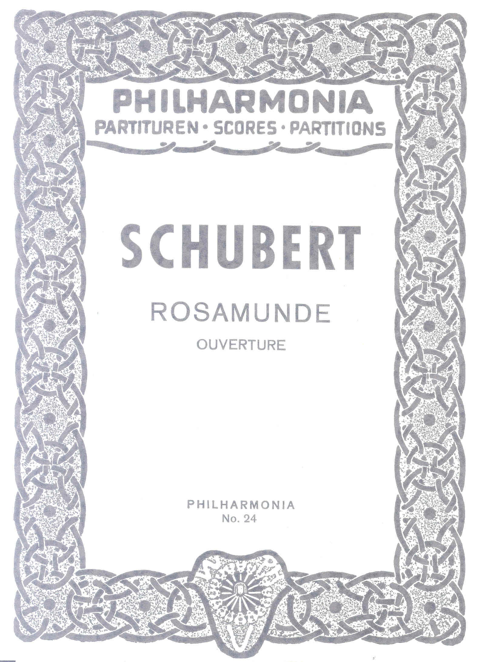 Schubert Overture Rosamunde Min Score Sheet Music Songbook