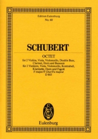 Schubert Octet In Fmaj D803 Min Score Sheet Music Songbook