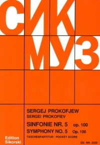 Prokofiev Symphony No 5 Op100 Mini Score Sheet Music Songbook