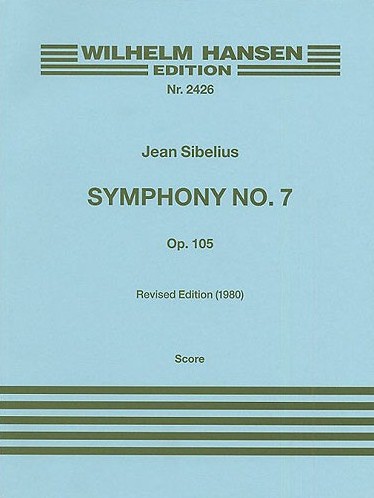 Sibelius Symphony No 7 Op105 Cmaj (a3) Full Score Sheet Music Songbook