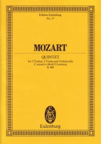 Mozart String Quintet Cmin K406 Mini Score Sheet Music Songbook