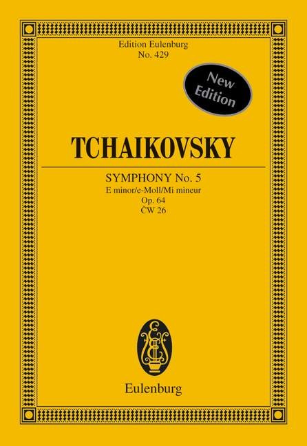 Tchaikovsky Symphony No 5 E Minor Op64 Min Score Sheet Music Songbook