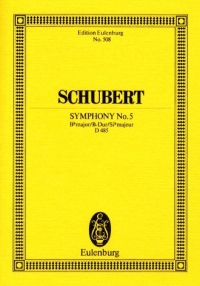 Schubert Symphony No 5 Bb D485 Mini Score Sheet Music Songbook
