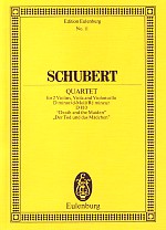 Schubert String Quartet In D Minor Min Score Sheet Music Songbook