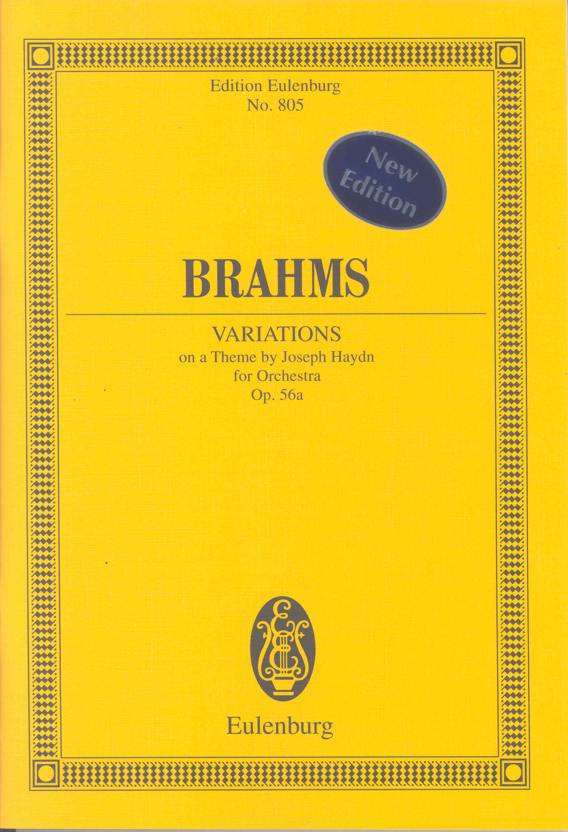 Brahms Variations On A Theme Of Haydn Op56a Min Sc Sheet Music Songbook