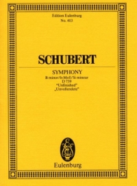 Schubert Symphony 8 Unfinished Bmin D759 Min Scor Sheet Music Songbook
