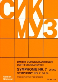 Shostakovich Symphony No 7 Op60 (leningrad) Min Sc Sheet Music Songbook