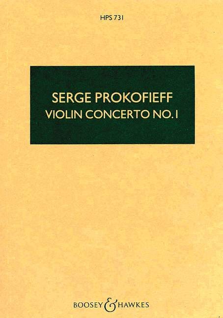 Prokofiev Violin Concerto No 1 Hps731 Pocket Score Sheet Music Songbook