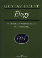 Holst Elegy In Memorium William Morris Study Sc Sheet Music Songbook