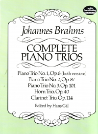Brahms Complete Piano Trios Full Score Sheet Music Songbook