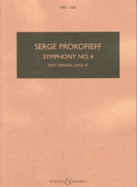 Prokofiev Symphony No 4 Op47 1st Version Min Score Sheet Music Songbook