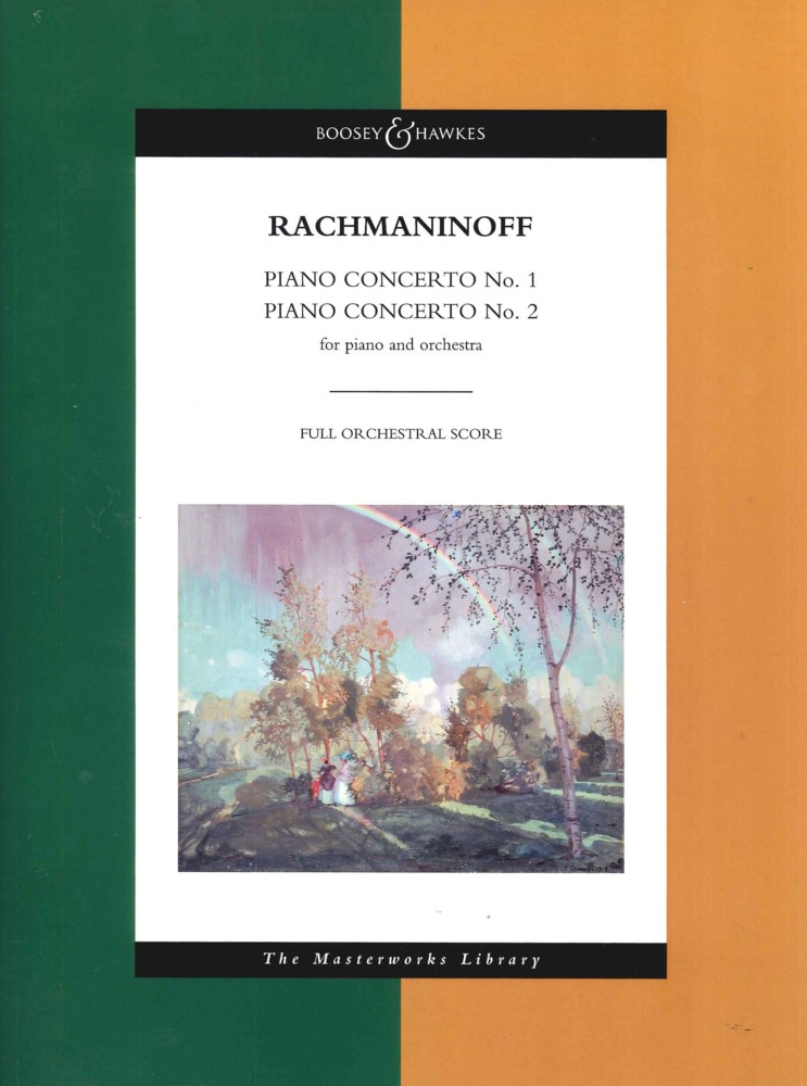 Rachmaninoff Piano Concertos 1 & 2 Full Score Sheet Music Songbook
