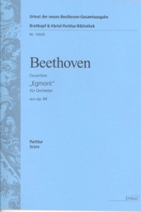 Beethoven Egmont Overture Op 84 Full Score Sheet Music Songbook