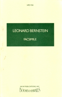 Bernstein Facsimile Hps1134 Study Score Sheet Music Songbook