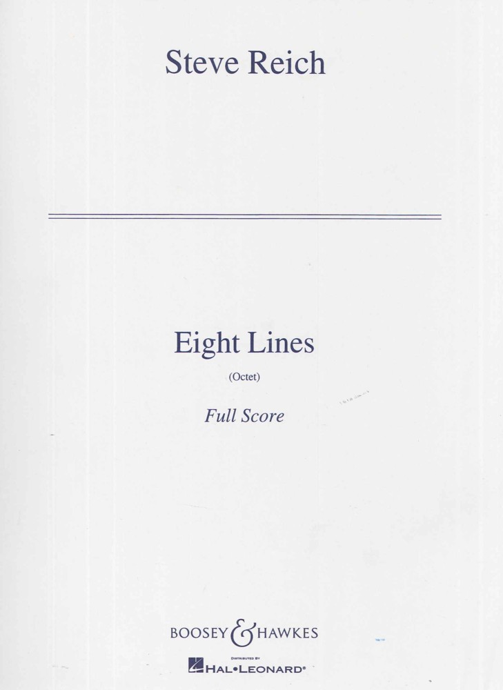 Reich 8 Lines Octet Full Score Sheet Music Songbook