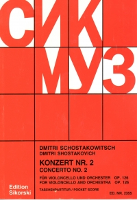 Shostakovich Concerto For Cello Op26 No 2 Sheet Music Songbook