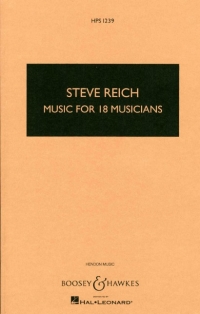 Reich Music For 18 Musicians Pocket Score Sheet Music Songbook