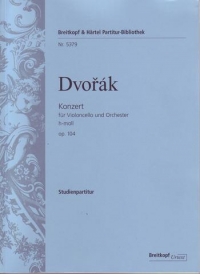 Dvorak Cello Concerto Op104 Psc Sheet Music Songbook