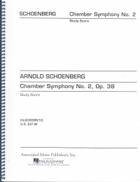Schoenberg Chamber Symphony No 2 Op38 Study Score Sheet Music Songbook