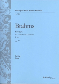 Brahms Violin Concerto In D Op77 Full Score Sheet Music Songbook