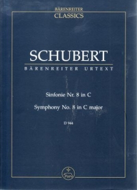 Schubert Symphony No 8 C D944 Study Score Sheet Music Songbook