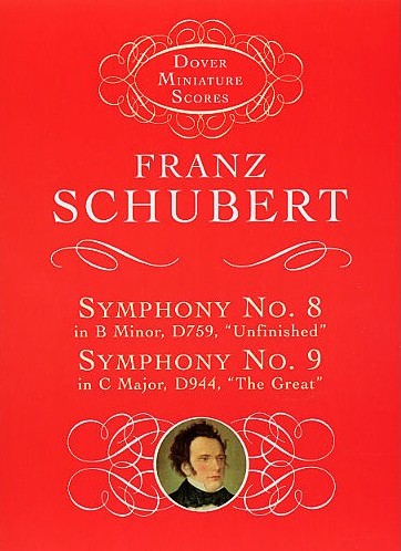 Schubert Symphony No 8 & 9 Pocket Score Sheet Music Songbook