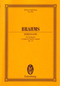 Brahms Serenade Amaj Op16 Pocket Score Sheet Music Songbook