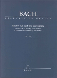 Bach Cantata Bwv 140 Study Score Sheet Music Songbook