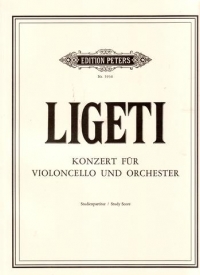 Ligeti Concerto Cello And Orchestra Study Score Sheet Music Songbook