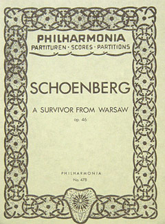 Schoenberg Survivor From Warsaw Pocket Score Sheet Music Songbook
