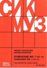 Prokofiev Symphony No 7 Op131 Study Score Sheet Music Songbook