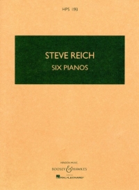 Reich Six Pianos Pocket Score Sheet Music Songbook