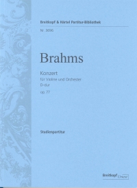 Brahms Violin Concerto Op77 Dmaj Pocket Score Sheet Music Songbook