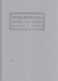 Dutilleux Ainsi La Nuit Full Score (a4) Sheet Music Songbook