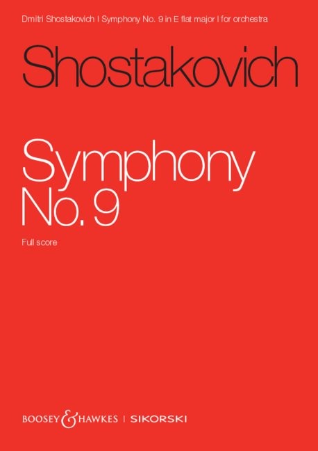 Shostakovich Symphony No 9 Full Score Sheet Music Songbook