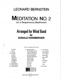 Bernstein Meditation No 2 Sb Fsc Qmb511fs Sheet Music Songbook