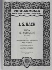 Bach Ricercare From Musical Offering Bwv1079 Sheet Music Songbook
