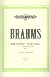 Brahms Requiem (german) Full Score Sheet Music Songbook