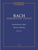 Bach Musical Offering Bwv1079 Study Score Sheet Music Songbook